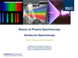 Basics of Plasma Spectroscopy