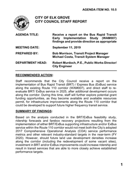 City of Elk Grove City Council Staff Report