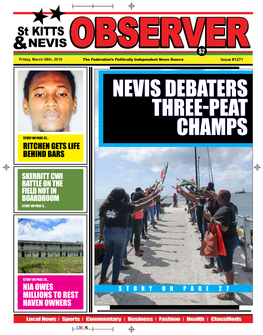 Nevis Debaters Three-Peat Champs Story on Page 22