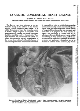 CYANOTIC CONGENITAL HEART DISEASE by JAMES W