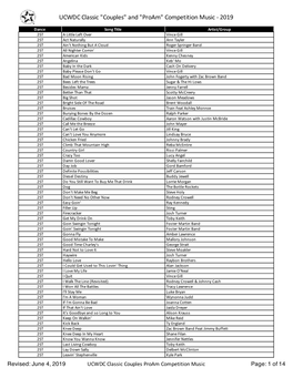 UCWDC Competition Music