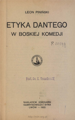 Etyka Dantego W Boskiej Komedji