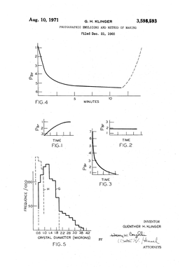 Aug. 10, 1971 G. H. KLINGER 3,598,593 PHOTOGRAPHIC EMUISIONS and METHOD of MAKING Filed Dec