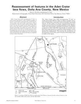 Reassessment of Features in the Aden Crater Lava Flows, Doña Ana County, New Mexico René A