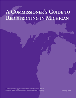 A Commissioner's Guide to Redistricting in Michigan