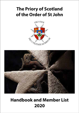 The Priory of Scotland of the Order of St John Handbook and Member List