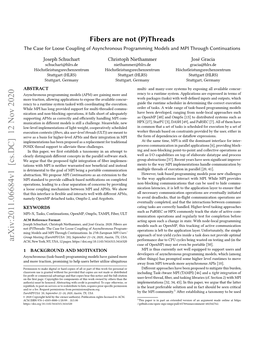 Fibers Are Not (P)Threads the Case for Loose Coupling of Asynchronous Programming Models and MPI Through Continuations