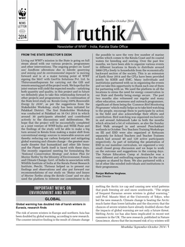 Mruthika/ September-October 2014 / 1 Persist for the Next Few Decades