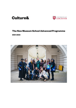 New Museum School Advanced Programme 2021-23