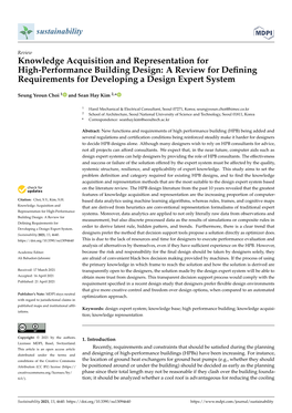 Knowledge Acquisition and Representation for High-Performance Building Design: a Review for Deﬁning Requirements for Developing a Design Expert System