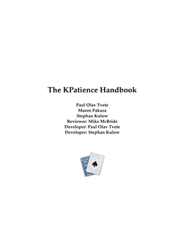 The Kpatience Handbook