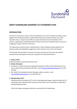 Draft Sunderland Seafront Cct Economic Plan