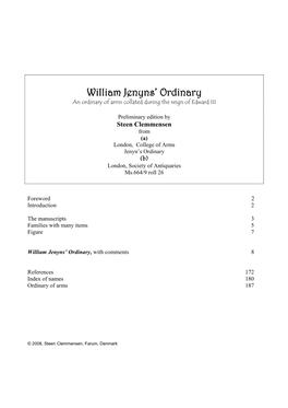Download William Jenyns' Ordinary, Pdf, 1341 KB