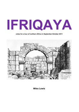 IFRIQAYA Notes for a Tour of Northern Africa in September-October 2011