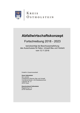 Abfallwirtschaftskonzept Ostholstein