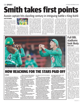 HOW REACHING for the STARS PAID OFF Capped at 50 Per Cent for Games in Hobart, Where the LIZ WALSH “When We Were Initially Working on No