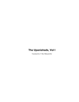 The Upanishads, Vol I