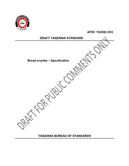 Bread Crumbs – Specification