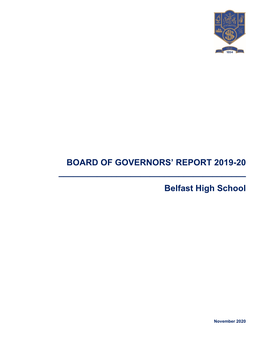 Board of Governors' Report 2019-20