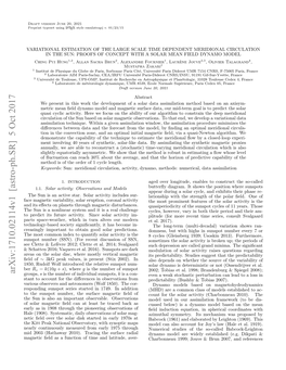 Variational Estimation of the Large Scale Time Dependent Meridional