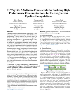 A Software Framework for Enabling High Performance Communications for Heterogeneous Pipeline Computations