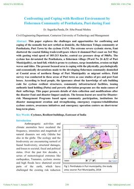 Confronting and Coping with Resilient Environment by Fishermen Community of Penthakata, Puri During Fani