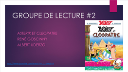 Groupe De Lecture #1