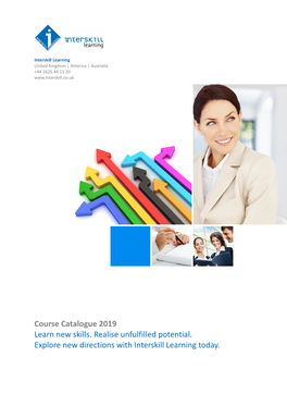 Course Catalogue 2019 Learn New Skills