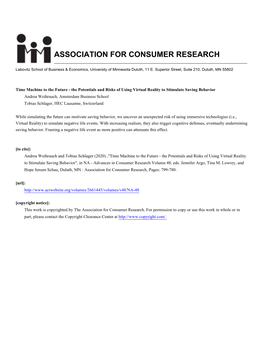 Association for Consumer Research