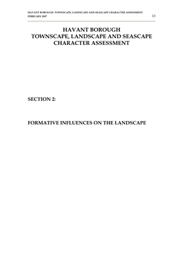 Havant Borough Townscape, Landscape and Seascape Character Assessment February 2007 13