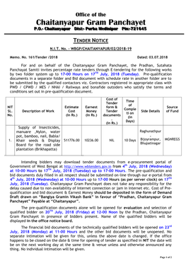 Tender Notice