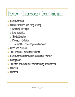 Preview – Interprocess Communication