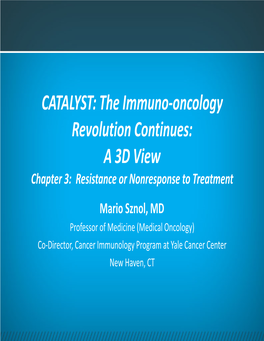 The Immuno‐Oncology Revolution Continues