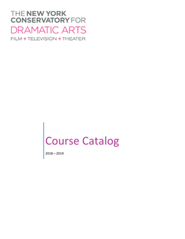 NYCDA Course Catalog 2018-2019