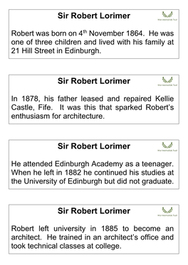 Sir Robert Lorimer