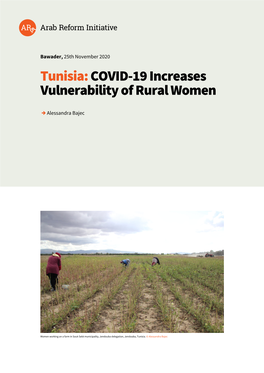 Tunisia: COVID-19 Increases Vulnerability of Rural Women