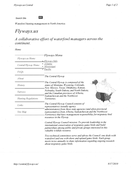 The Central Flyway, a Collaborative Effort of Waterfowl Managers