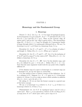 Homotopy and the Fundamental Group