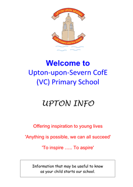 Welcome to Upton-Upon-Severn Cofe (VC) Primary School