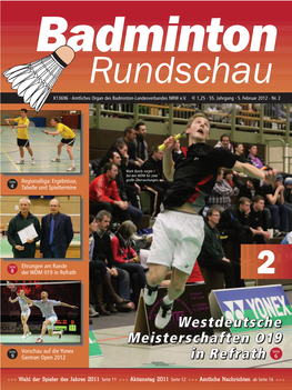 Badminton Rundschau K13696 · Amtliches Organ Des Badminton-Landesverbandes NRW E.V