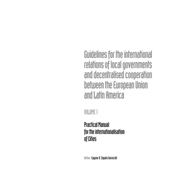Guidelines for the International Relations of Local Governments and Decentralised Cooperation Between the European Union and Latin America