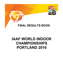 Iaaf World Indoor Championships Portland 2016
