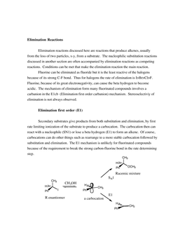 Elimination Reactions
