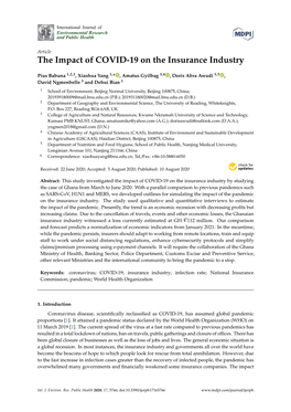 The Impact of COVID-19 on the Insurance Industry by Studying 0237 ȷ \Textdotlessj LATIN SMALL LETTER DOTLESS J the Case of Ghana from March to June 2020