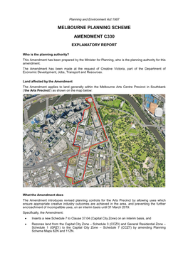 Melbourne C330 Explanatory Report