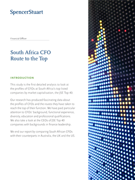 South Africa CFO Route to the Top