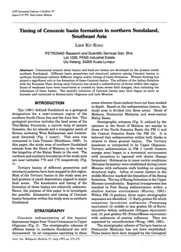 Timing of Cenozoic Basin Formation in Northern Sundaland, Southeast Asia