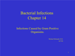 Bacterial Infections Chapter 14