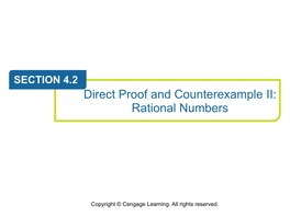 Direct Proof and Counterexample II: Rational Numbers