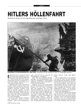 HITLERS HÖLLENFAHRT Das Ende Im Bunker Und Die Lange Reise Des Leichnams / Teil II CHALDEJ / VOLLER ERNST Sowjetfahne Auf Dem Reichstag Am 2